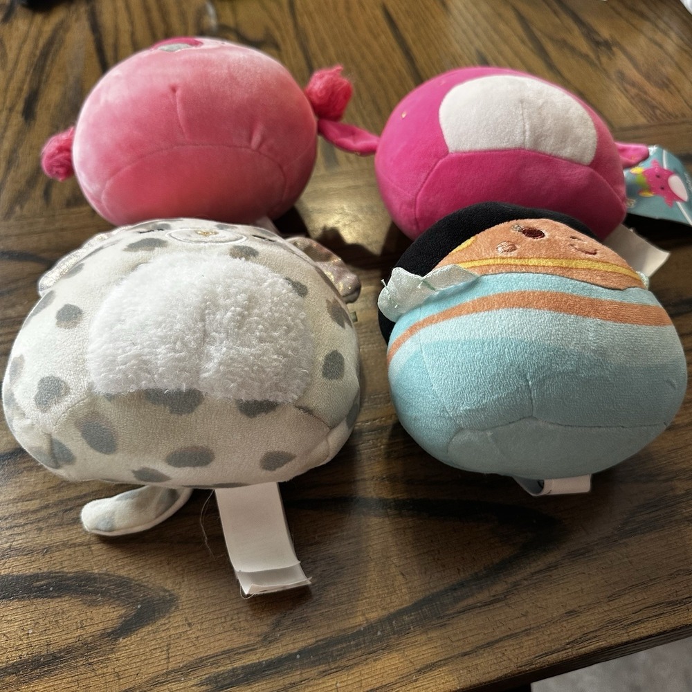 Squishmallows Lot Of 4 Plush 5" Flamingo Bat Leopard Cat Jasmine No‎ Tags - Picture 5 of 12
